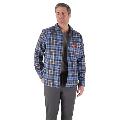 Milwaukee Tool Men's Blue GRIDIRON Flannel Shirt