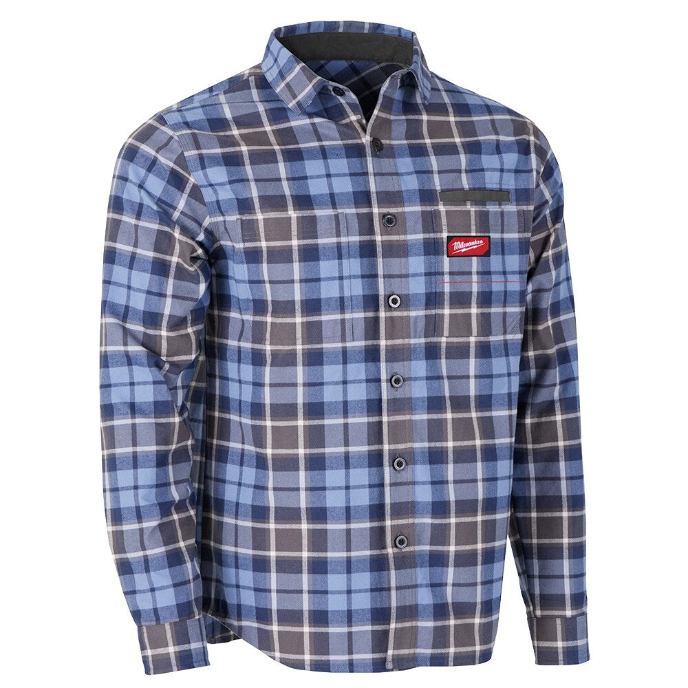 Milwaukee Tool Men's Blue GRIDIRON Flannel Shirt