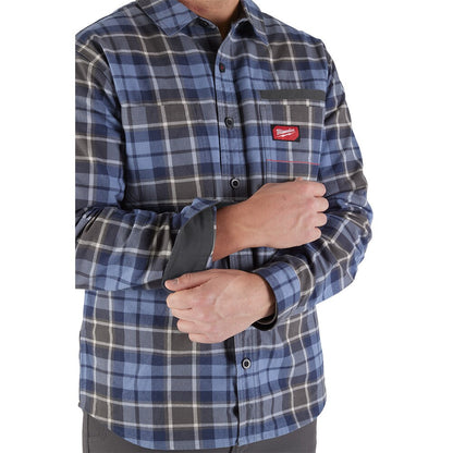 Milwaukee Tool Men's Blue GRIDIRON Flannel Shirt