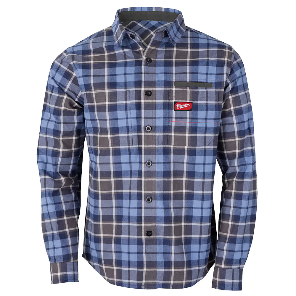 Milwaukee Tool Men's Blue GRIDIRON Flannel Shirt
