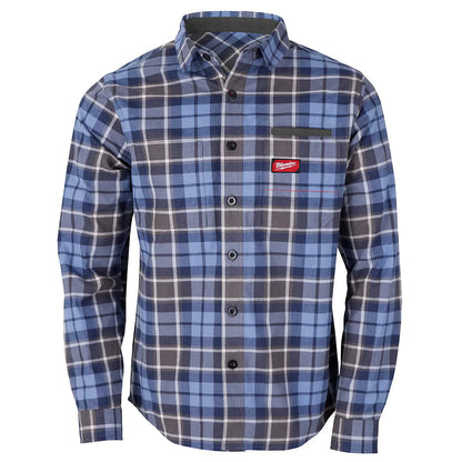 Milwaukee Tool Men's Blue GRIDIRON Flannel Shirt