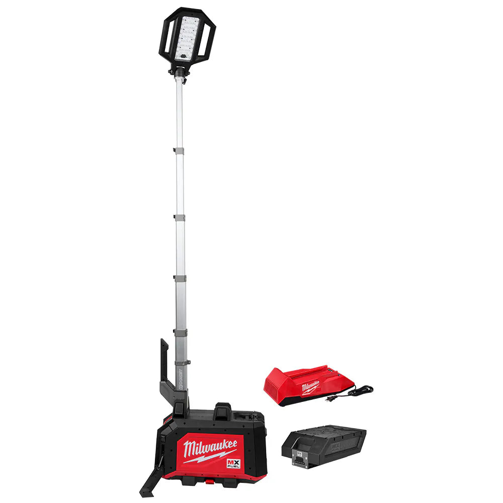 Milwaukee MXF040-1XC Tool MX FUEL ROCKET Dual Power Compact Tower Light Kit with XC406 Battery Pack and MX Charger