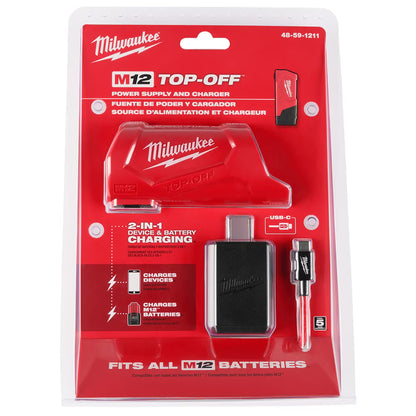 Milwaukee 48-59-1211 Tool 12V M12 Lithium-Ion Battery TOP-OFF Power Supply and Charger