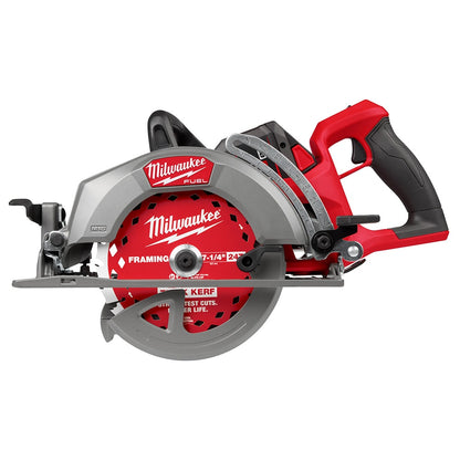 Milwaukee 2930-21HD Tool M18 FUEL 18-Volt Lithium Ion Brushless Cordless 7-1/4 inch Rear Handle Circular Saw Kit with (1) 12.0Ah FORGE