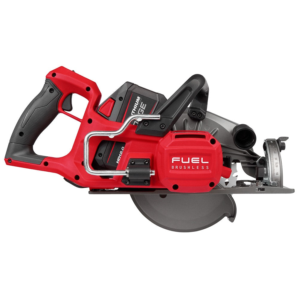 Milwaukee 2930-21HD Tool M18 FUEL 18-Volt Lithium Ion Brushless Cordless 7-1/4 inch Rear Handle Circular Saw Kit with (1) 12.0Ah FORGE