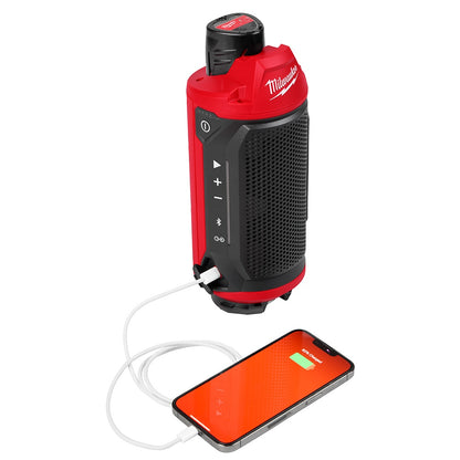 Milwaukee 2955-20 Tool 12-Volt M12 Bluetooth Jobsite Cordless Speaker with PACKOUT Compatibility
