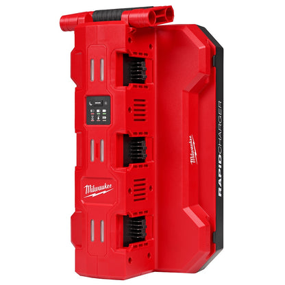 Milwaukee 48-59-1817 Tool 18-Volt M18 Lithium-Ion Battery Six Bay Daisy Chain Rapid Charger