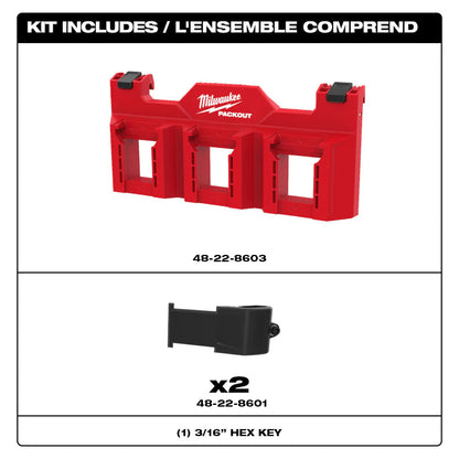 Milwaukee 48-22-8603 Tool PACKOUT Tool Box M18 Battery Rack Attachment