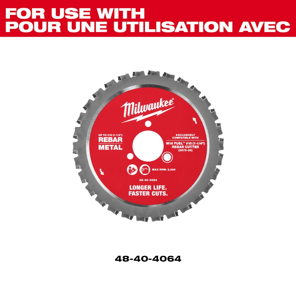 Milwaukee 3675-20 Tool 18-Volt M18 FUEL Lithium-Ion Brushless Cordless 1-1/4 inch Rebar Cutter (Tool-Only)