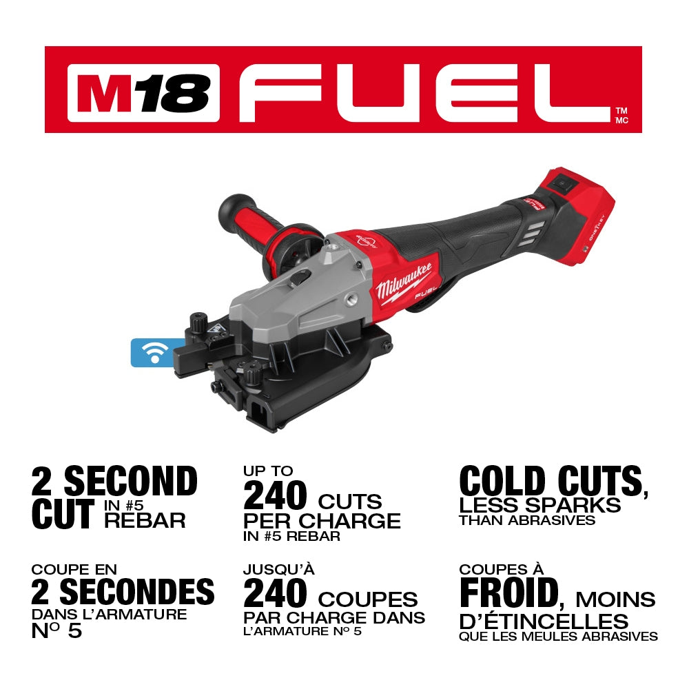 Milwaukee 3675-20 Tool 18-Volt M18 FUEL Lithium-Ion Brushless Cordless 1-1/4 inch Rebar Cutter (Tool-Only)