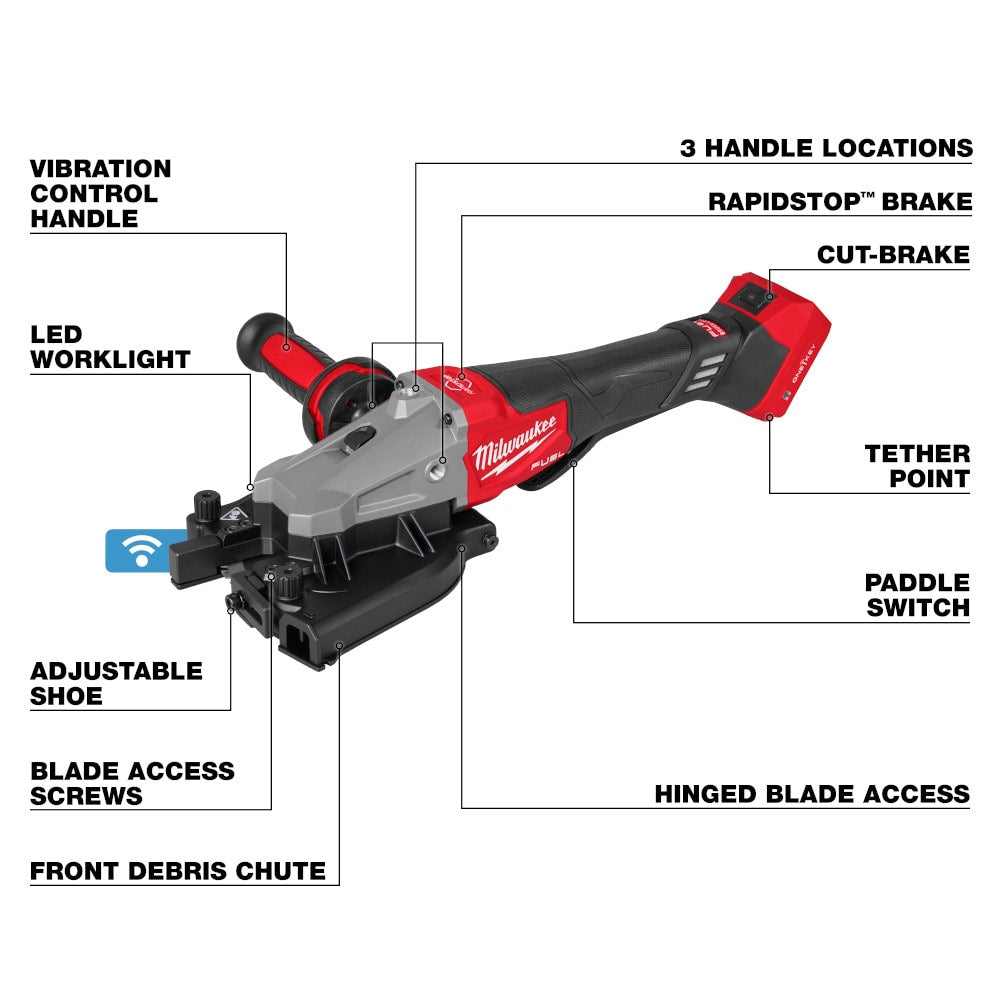 Milwaukee 3675-20 Tool 18-Volt M18 FUEL Lithium-Ion Brushless Cordless 1-1/4 inch Rebar Cutter (Tool-Only)