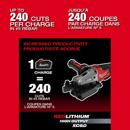 Milwaukee 3675-20 Tool 18-Volt M18 FUEL Lithium-Ion Brushless Cordless 1-1/4 inch Rebar Cutter (Tool-Only)