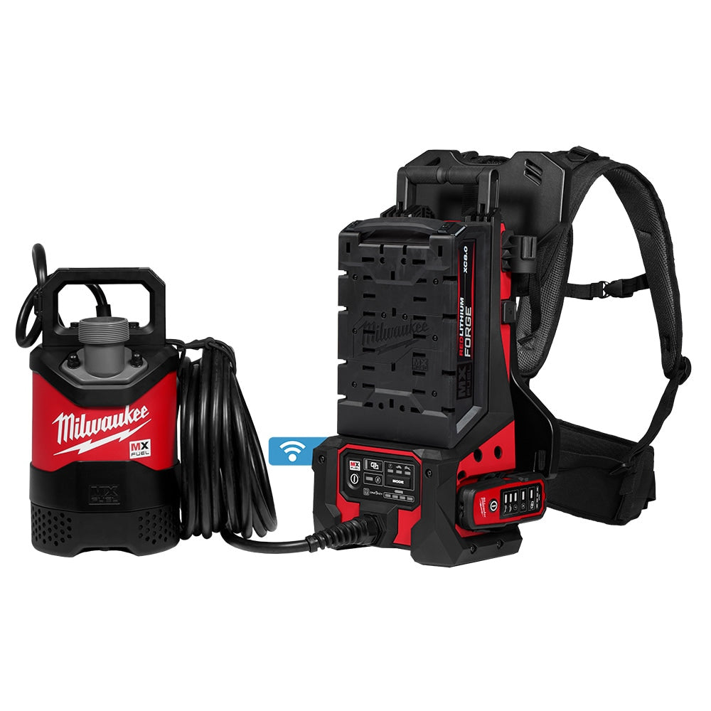 Milwaukee MXF211-1XC Tool MX FUEL Brushless Cordless 1HP 2 in. Submersible Pump Kit w/ (1) XC 8.0 Battery & Rapid Charger