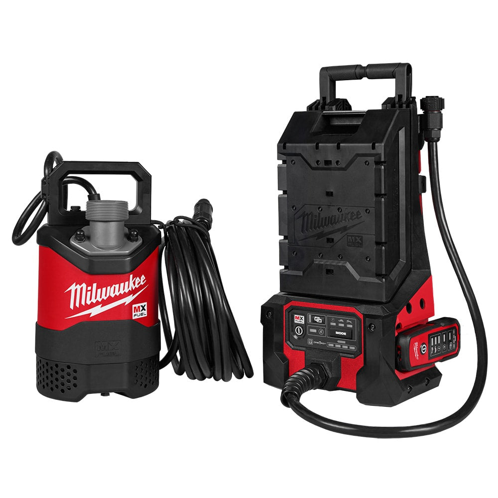 Milwaukee MXF211-1XC Tool MX FUEL Brushless Cordless 1HP 2 in. Submersible Pump Kit w/ (1) XC 8.0 Battery & Rapid Charger