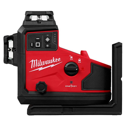 Milwaukee 3642-21 Tool M12 12-Volt Lithium-Ion Green 3-Plane Laser with 4.0Ah Battery, Automatic Alignment and Receiver