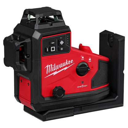 Milwaukee 3642-21 Tool M12 12-Volt Lithium-Ion Green 3-Plane Laser with 4.0Ah Battery, Automatic Alignment and Receiver