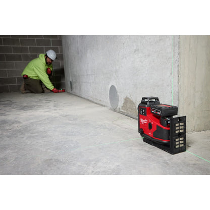 Milwaukee 3642-21 Tool M12 12-Volt Lithium-Ion Green 3-Plane Laser with 4.0Ah Battery, Automatic Alignment and Receiver