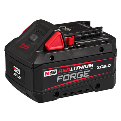Milwaukee 48-59-1888 Tool M18 18V Li-Ion 8.0 Ah REDLITHIUM FORGE Starter Kit w/ Dual Bay Rapid Charger (2-Pack)