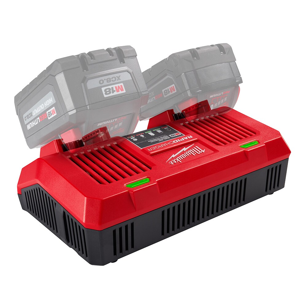 Milwaukee 48-59-1888 Tool M18 18V Li-Ion 8.0 Ah REDLITHIUM FORGE Starter Kit w/ Dual Bay Rapid Charger (2-Pack)