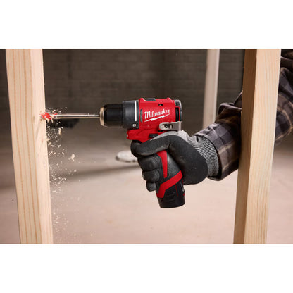 Milwaukee 3401-22 Tool M12 12V Lithium-Ion Brushless Cordless 3/8 in. Drill/Driver w/ (2) 2.0 Ah Batteries