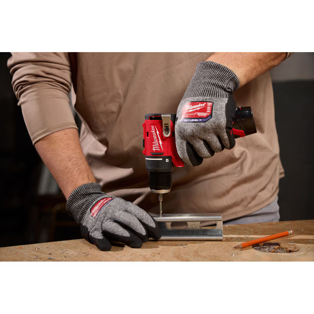 Milwaukee 3401-22 Tool M12 12V Lithium-Ion Brushless Cordless 3/8 in. Drill/Driver w/ (2) 2.0 Ah Batteries