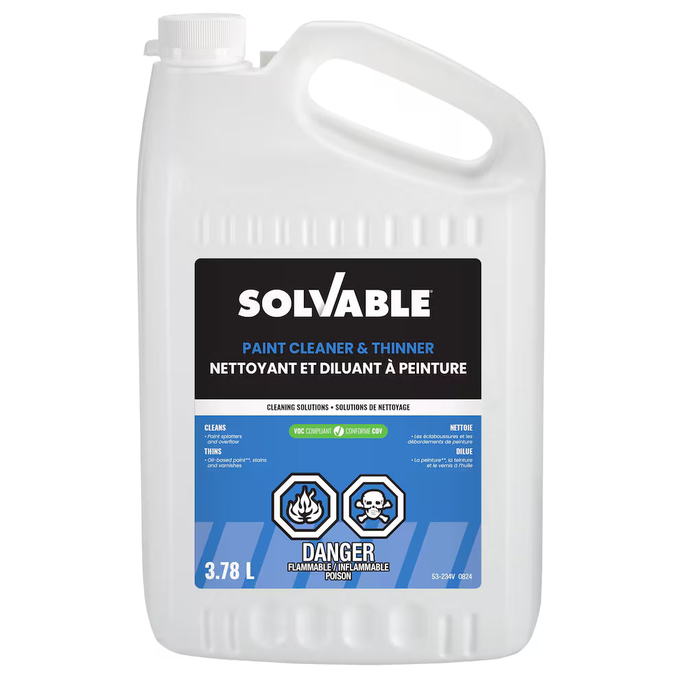SOLVABLE Paint Thinner VOC 3.78L – Professional Paint Thinner