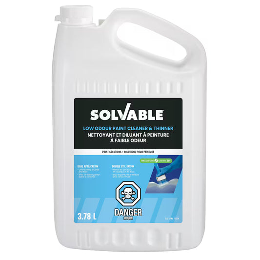 SOLVABLE Low Odour Paint Thinner VOC 3.78L – Professional Solvent