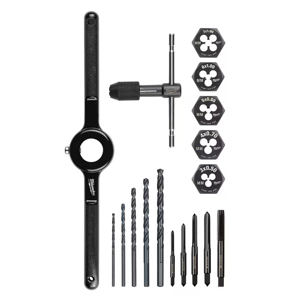 Milwaukee 49-22-5601 Tool Metric Tap and Die Set (17-Piece)