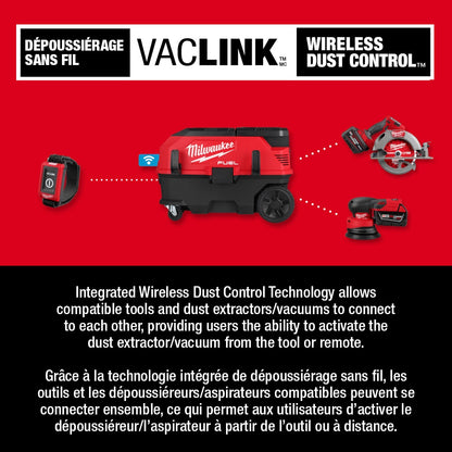 Milwaukee 0888-20 Tool M18 FUEL 18-Volt Li-Ion Cordless 9 Gal. Dual-Batt Dust Extractor with PACKOUT and VACLINK