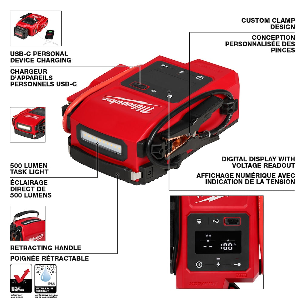 Milwaukee 3841-20 Tool M18 FUEL 18V Lithium-Ion HOTSHOT Jump Starter