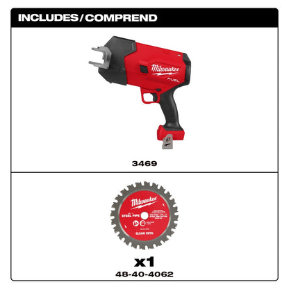 Milwaukee 3469-20 Tool M18 FUEL 18-Volt Lithium-Ion Brushless Cordless 1/2 inch - 1 inch Steel Pipe Cutter