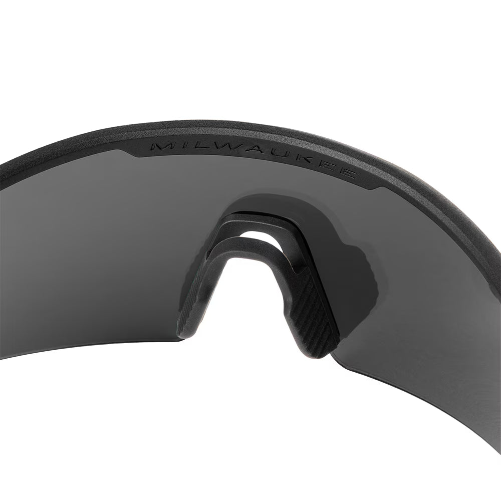 Milwaukee 48-73-2506 Tool Safety Glasses with Red Wrap-Around Mirrored Anti-Scratch Lenses