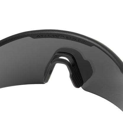 Milwaukee 48-73-2506 Tool Safety Glasses with Red Wrap-Around Mirrored Anti-Scratch Lenses