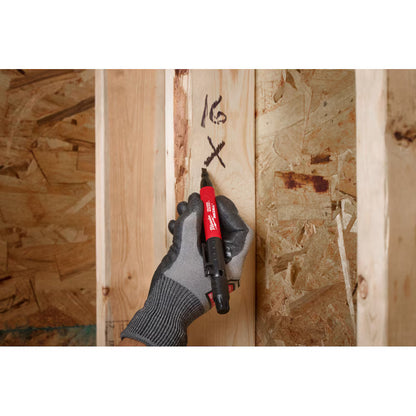 Milwaukee 48-22-3113 Tool INKZALL Double Sided Black Jobsite Marker - Fine Point & Chisel Tip