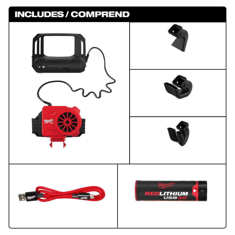 Milwaukee 48-73-1385 Tool BOLT REDLITHIUM USB Cooling Fan
