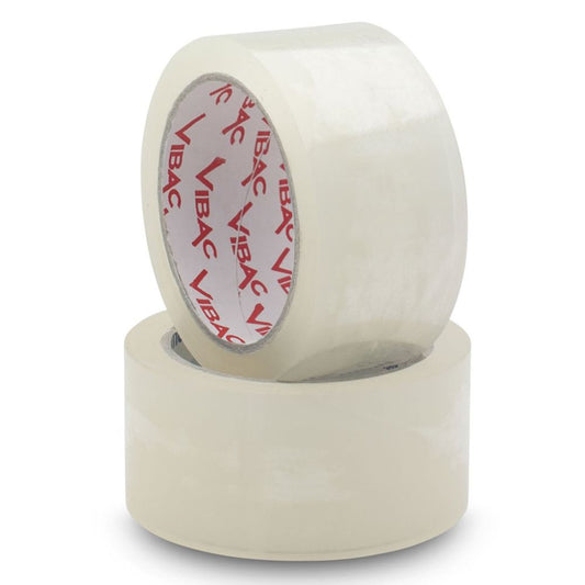 Vibac Clear Polypropylene Hot Melt Rubber Packaging Tape 630 Rolls 48MM x 100M