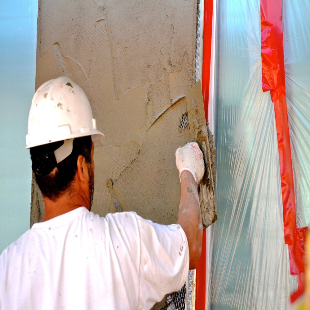 Side profile of a single roll of red PE444 UV-resistant polyethylene tape, 48mm wide with a 7MIL thickness and Shurtape branded core.