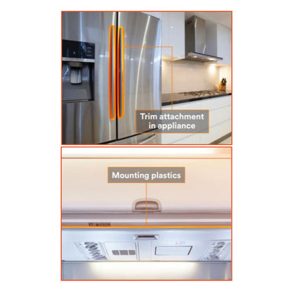 PET acrylic clear tape trim attachment appliance mounting plastics