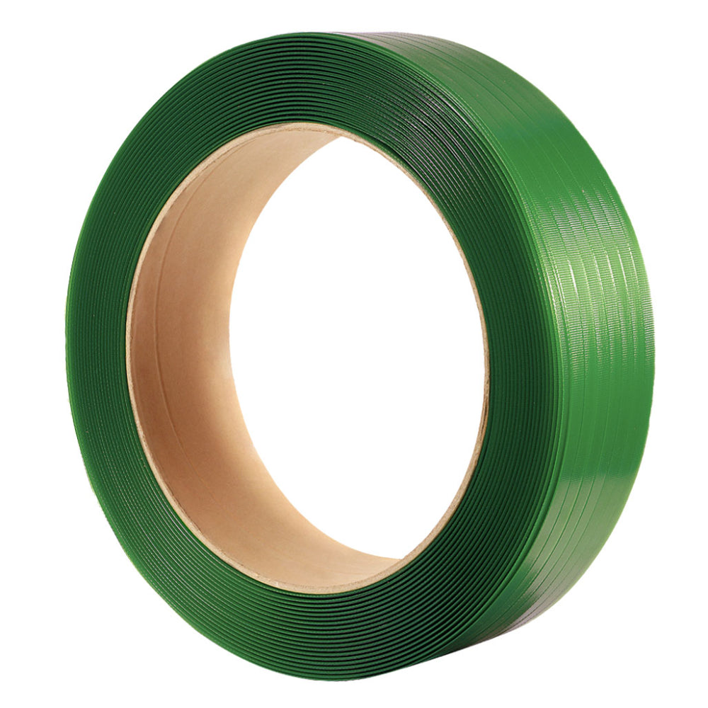 AAR Green Polyester Strapping 5/8IN x 3600FT 0.040IN Embossed
