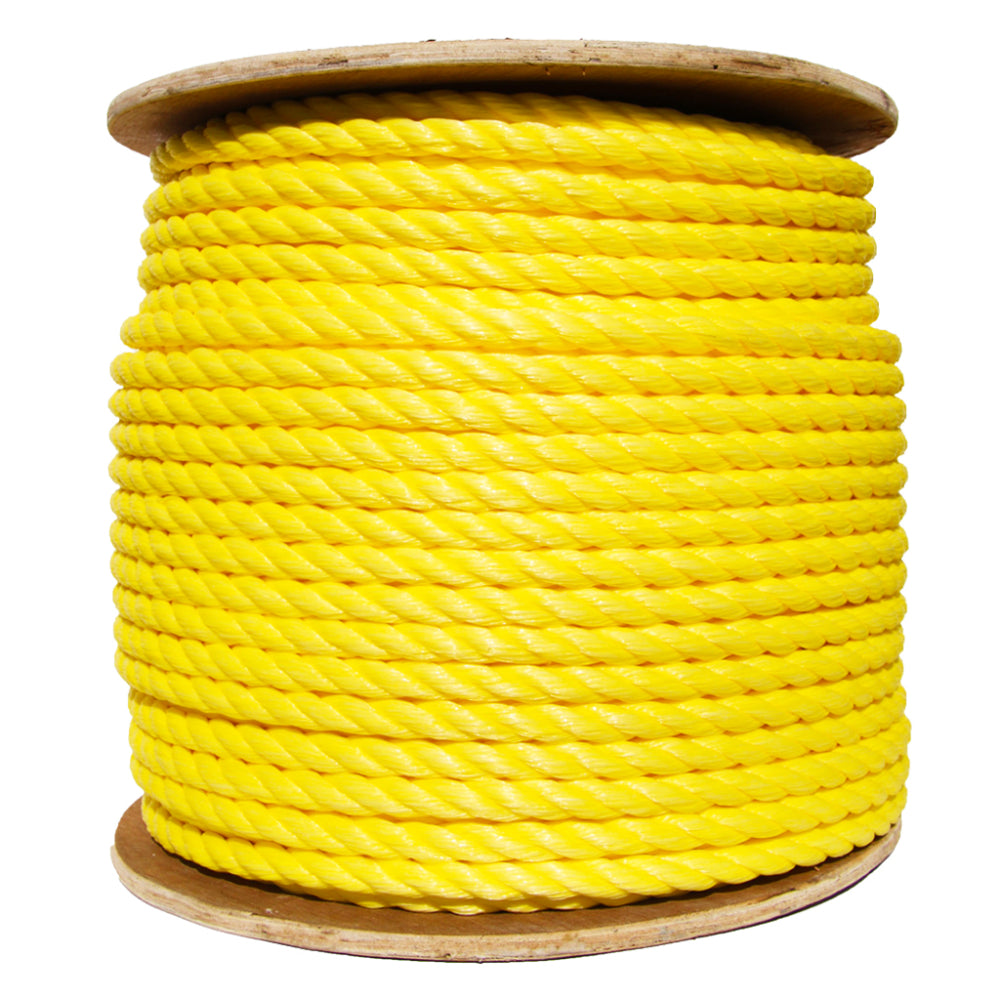 Yellow Polypropylene Rope PPR 1/4IN x 1310FT