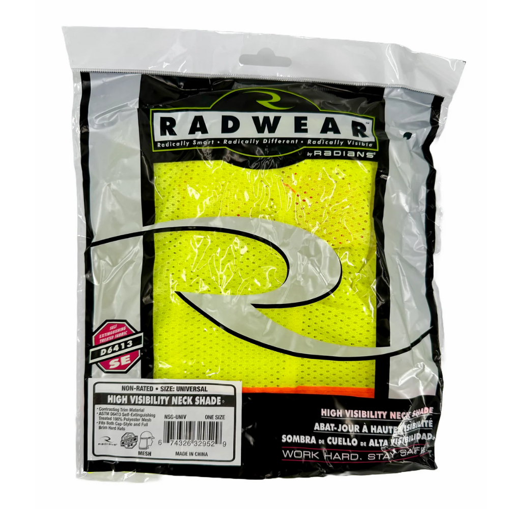 Radwear high visibility yellow mesh neck shade in original packaging by Radians
