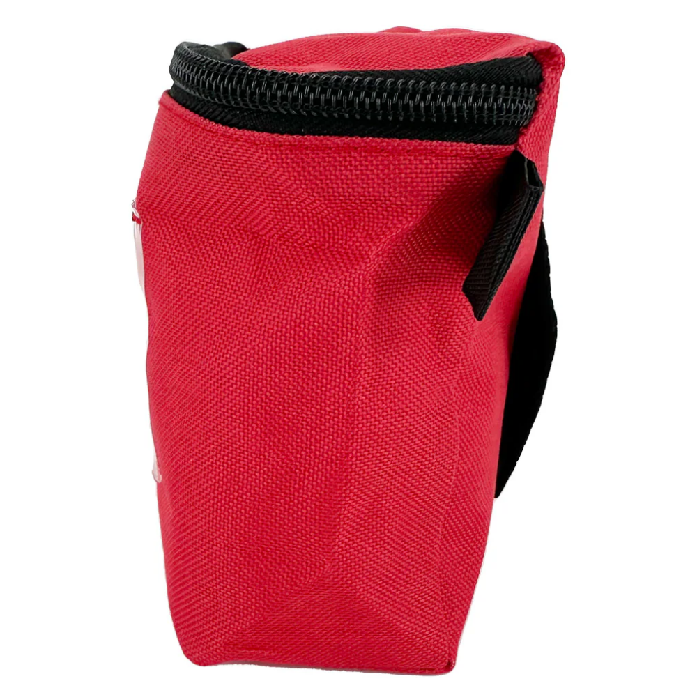 ed compact first aid pouch side view with black zipper and velcro strap
