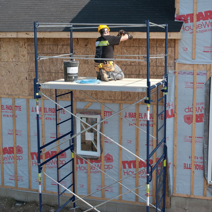 2-Story Fixed Scaffold Tower, Size 10 ft. x 5 ft. x 7 ft.