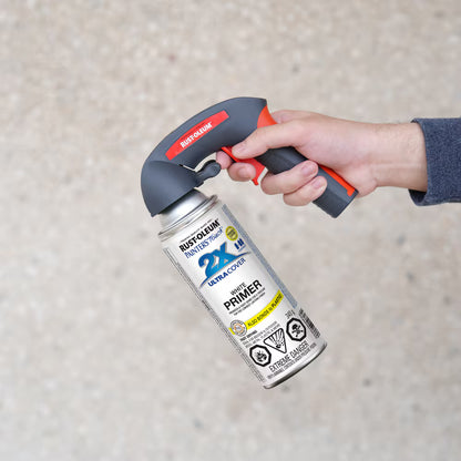 Rust-Oleum Comfort Grip handle used with Painter's Touch 2X Ultra Cover White Primer spray paint.