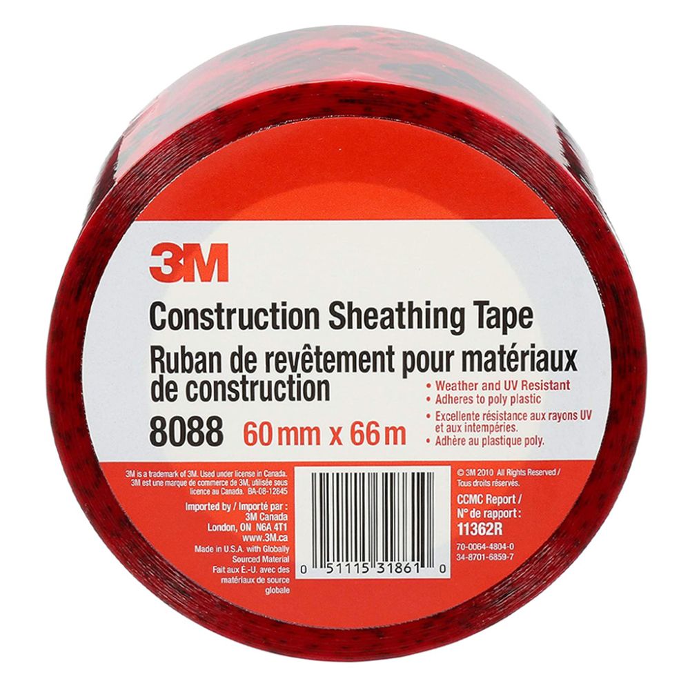 Single roll of heavy-duty 9MIL clear Scapa polyethylene tape with a branded red and white core, designed for UV-resistant splicing and surface protection.
