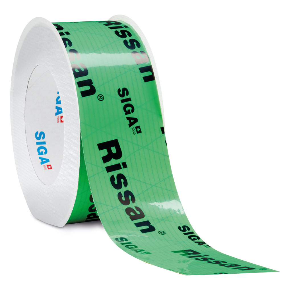An image of a standalone 96mm x 55m roll of clear Scapa 134 UV tape, suitable for protecting surfaces in harsh sunlight, with visible red and white manufacturer branding on the inner ring.