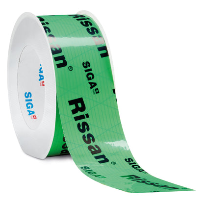 An image of a standalone 96mm x 55m roll of clear Scapa 134 UV tape, suitable for protecting surfaces in harsh sunlight, with visible red and white manufacturer branding on the inner ring.