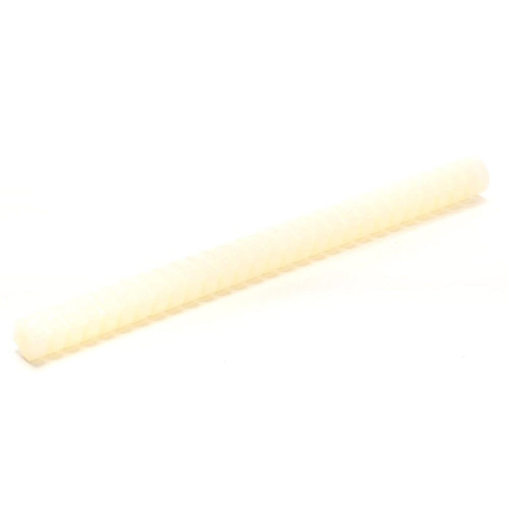 3M Scotch-Weld Hot Melt Adhesive 3762LM TCQ light amber low-melt glue stick, 5/8 inch by 8 inch, on a plain white background.