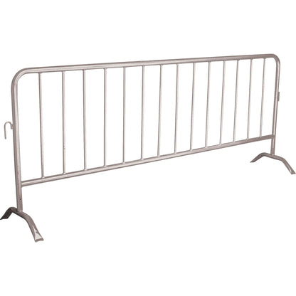 Portable Barrier, Interlocking, 102" L x 40" H, Silver