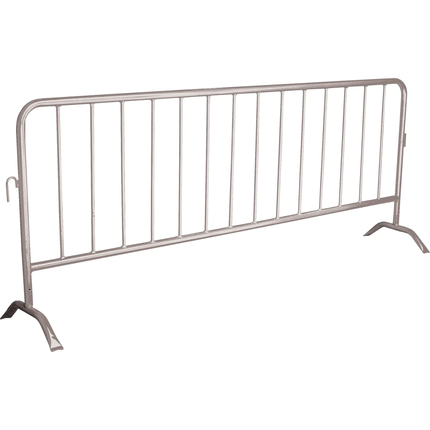 Portable Barrier, Interlocking, 102" L x 40" H, Silver